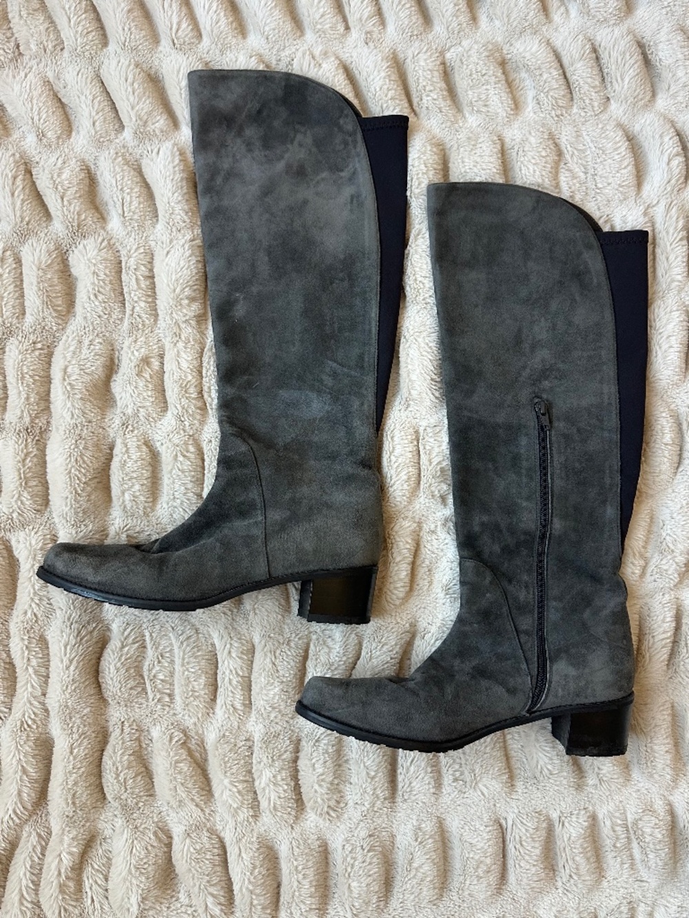 Stuart Weitzman Greer City Boot Grey Suede